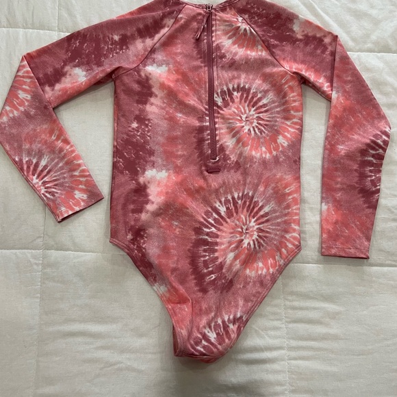 Roxy Girls' Colors Reflection Onesie Swimsuit, Heather Rose Nautilus - Picture 2 of 3